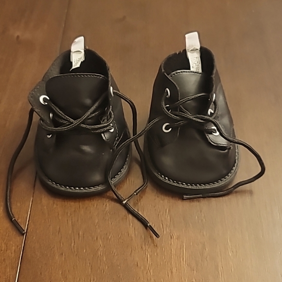 Black Build-a-Bear lace up leather boots - Picture 1 of 1